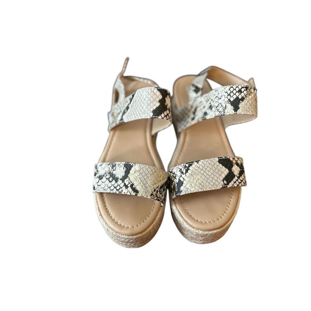 Steve Madden Women's Espadrille Wedge Sandals Size 8 Python Print - Picture 11 of 11